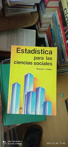 Libro Estadística Para Las Ciencias Sociales. Runyon / Haber
