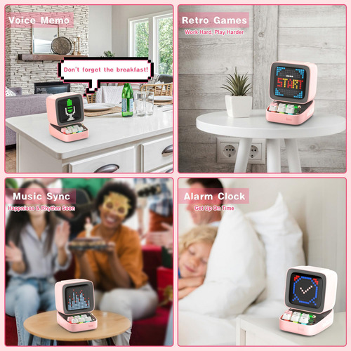 Divoom Ditoopro Pixel Art Speaker, Altavoz Bluetooth Retro R