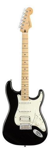 Guitarra eléctrica Fender Player Stratocaster HSS de aliso black brillante con diapasón de arce