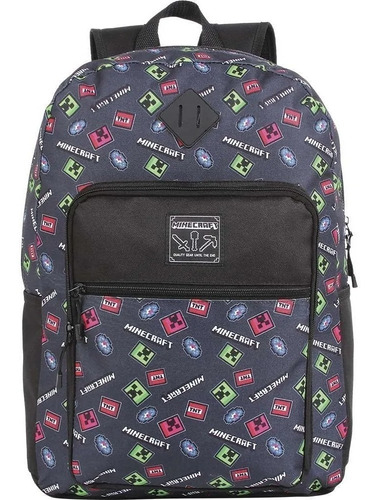 Imagem 3 de 9 de Kit Mochila Escolar Minecraft 11494 + Lancheira + Cantil