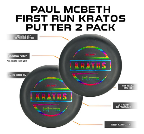 Putter Paul Mcbeth First Run - Paquete 2 Discos (6.10-6.14 O