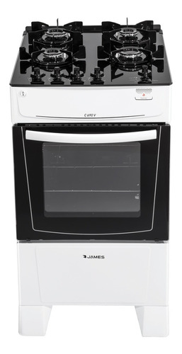 Cocina Gas Mesa Vidrio Templado James C 690 V Blanca