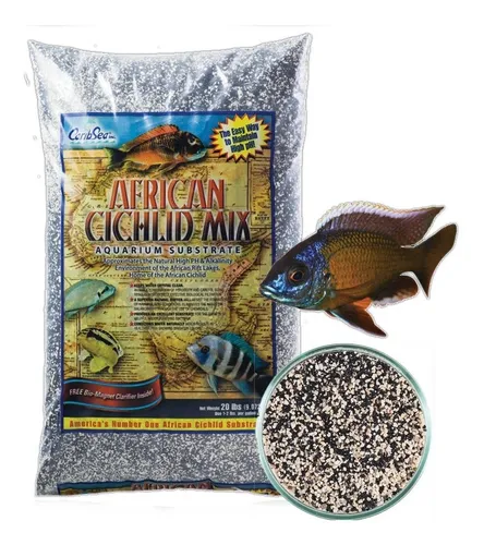 Mezcla de arena para cíclidos africanos Caribsea, sustrato de 9 kg para cíclidos