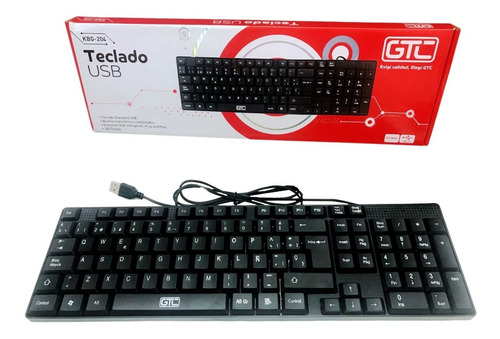 Imagen 1 de 6 de Teclado Para Pc Gtc Kbg-204 Usb En Español