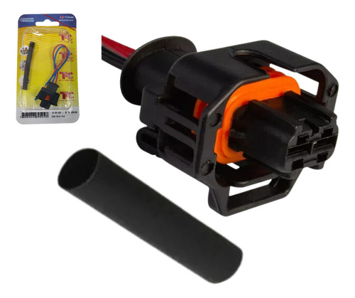 1x Conector Plug Do Bico Injetor Diesel S10 Blazer 2.8 Mwm