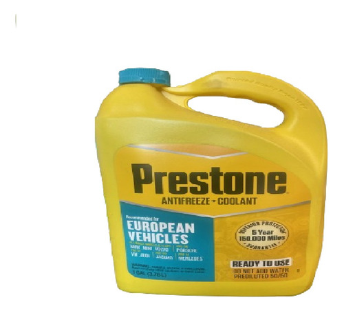 Refrigerante Anticongelante 50/50% Prestone Para Mini 3.78l