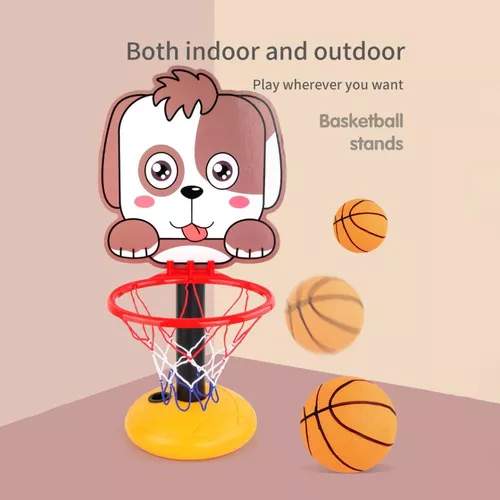 Kit de Basquete Ajustável para Crianças, Animais de Desenhos Animados,  Basquete, Exterior, Interior, Jogo, Brinquedos Esportivos