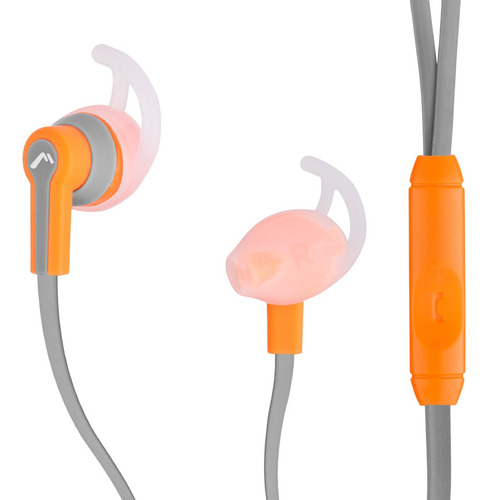 Audífonos Mitzu Mh-0090 - Manos Libres High End Con Sujetador Oido - Color Naranja