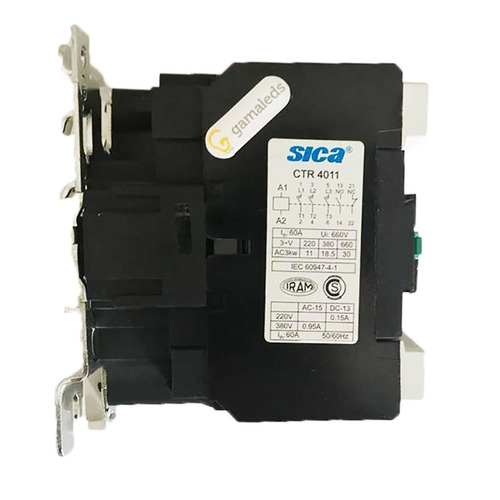 Imagen 4 de 8 de Contactor Tripolar 40a 1na + Nc 220v/24v Sica 4011