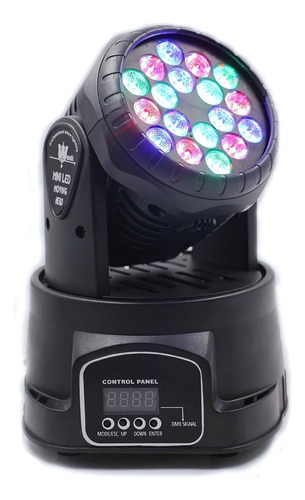Mini Moving Head Light 18 Leds 100w Rgbw Iluminação Dmx Pr
