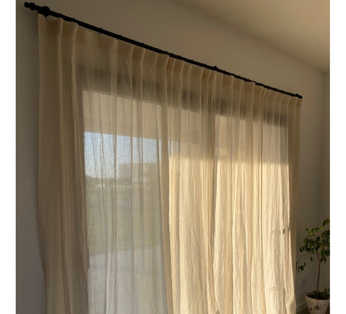 Cortinas Gasa Algodón 2,2x2,4 - Incluye Argollas Y Alfileres