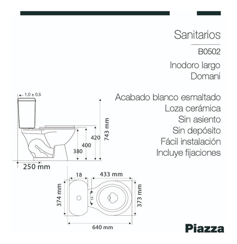 Imagen 6 de 9 de Juego Baño Completo Sanitarios Griferia Viva Plus Piazza