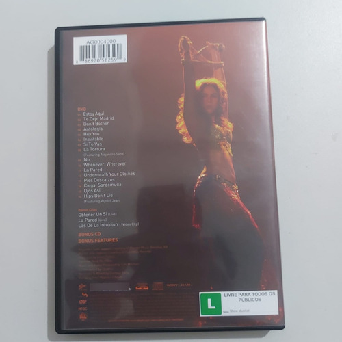 Dvd Duplo: Shakira Oral Fixation Tour