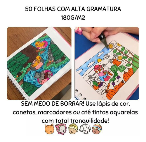 Livro De Colorir Bobbie Goods + Canetinha Ponta Dupla