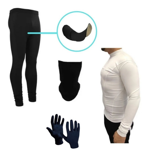 Combo! Camiseta Térmica B + Calza Ciclist + Guantes + Cuello