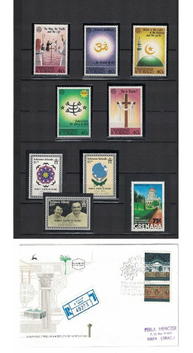 Séries Selos Fé Baha'i, Bahai 1992, 93 E 2004 + Envelope Fdc