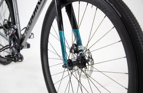 Bicicleta De Gravel Alubike Revel 700c De Aluminio Plateado 55 "