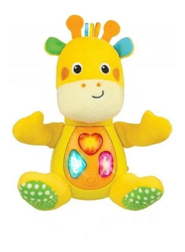 Imagen 1 de 4 de Peluche Didactico Bebe Jirafa Musical Con Luz Sonido Winfun