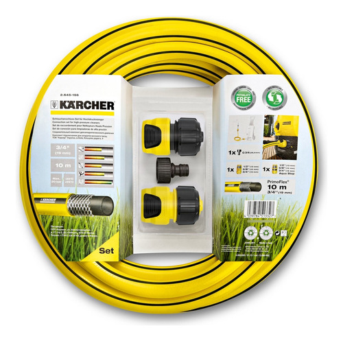 Manguera Kit De Riego 10m Karcher 3/4 PuLG Acople Autostop