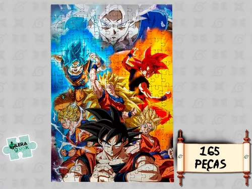 Super saiyan quebra-cabeças dragon ball puzzle 300/500/1000 peça