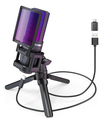 Zealsound Microfono Usb Para Juegos Para Pc, Microfono De Co