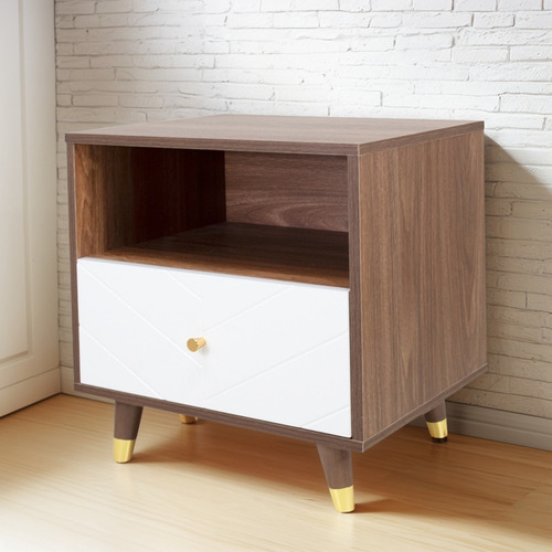 Buro Mesa Lateral Mundo In Teramo Comoda Cajonera 50x40 Cm Color Café