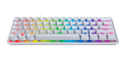 Teclado Gamer Razer Huntsman Mini Blanco Purple Sw Ingles