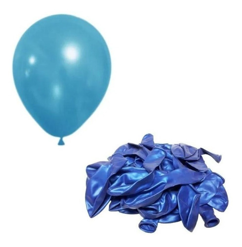 Pack 24 Globos Azul Marino Decorativos Látex Metálicos R10