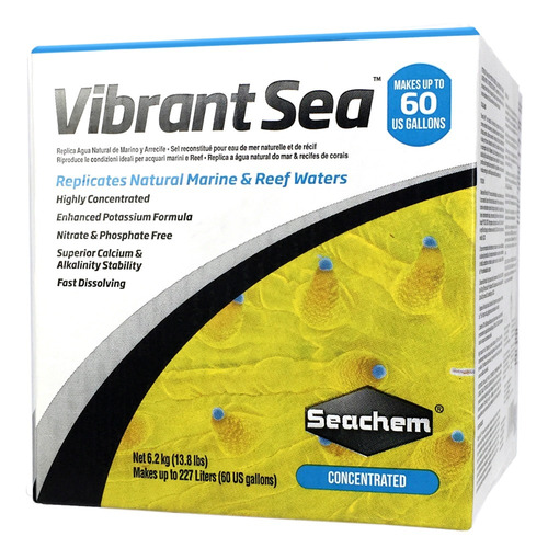 Vibrant Sea 6.2kg Para 227lt Seachem Acuario Marino Arrecife