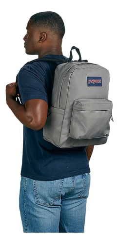 Mochila Jansport Superbreak Durable Lightweight Grey