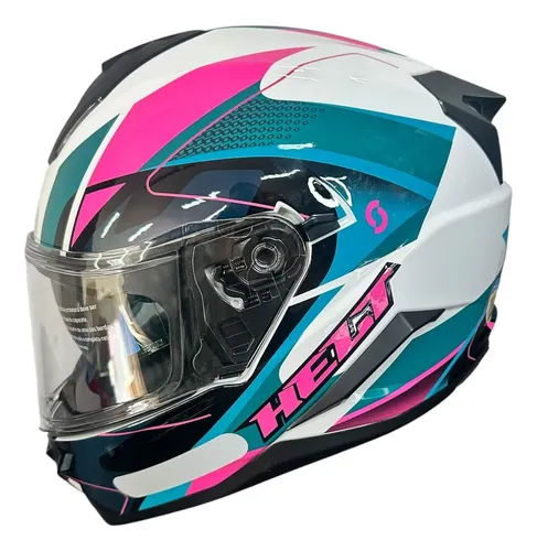 Capacete Helt Tracker Glass Shild C/ Viseira 2mm + Bolsa