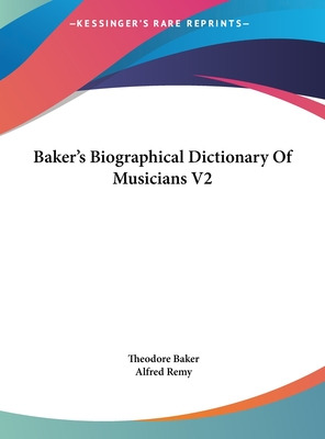 Libro Baker's Biographical Dictionary Of Musicians V2 - B...