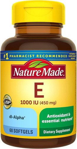 Vitamina E 1000 Iu Nature Made Made 60 Softgel