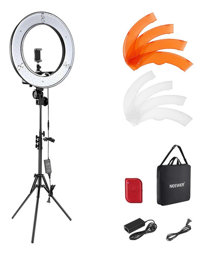 Aro De Luz Neewer Bi-color De 18 Con Tripode Rl-18 Negro Bicolor (Usado)