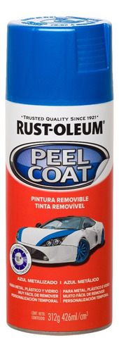 Rust Oleum Aerosol Pintura Peel Coat Color Azul Metalizado