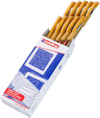 Boligrafo Gel 0.7 E-2185 Oro Edding X10 