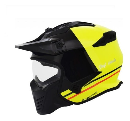 Casco Moto Shaft 225 Pilot Dual Abierto Con Visor Abatible