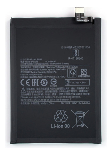 Bateria Compatible Xiaomi Redmi Note 10 10s Nb59 + Kit