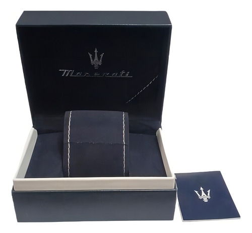 Reloj Maserati Successo R8853121004 Color de la correa Gris Color del bisel Gris Color del fondo Azul