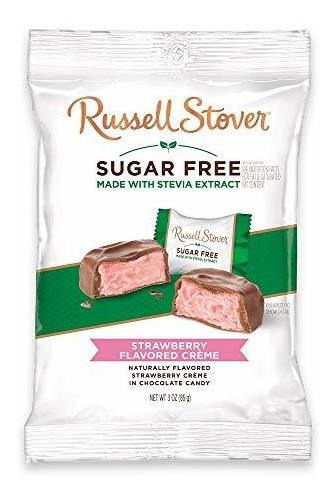Russell Stover Azúcar Crema De La Fresa Libre Con Stevia Nat