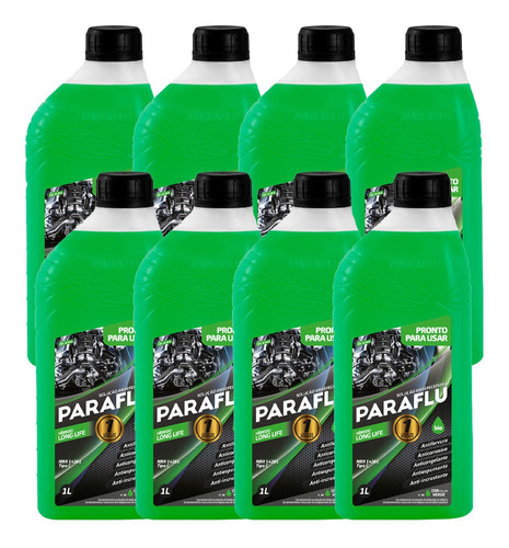 Kit Aditivo Radiador Paraflu Pronto Uso Verde Nova S10 8l