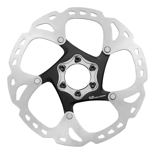 Par Disco Freio Rotor Shimano Xt Ice Tech Rt86 160mm 6 Furos