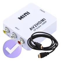 Comprar Conversor Rca Entrada X Hdmi Saída 1080p + Cabo Hdmi Brinde