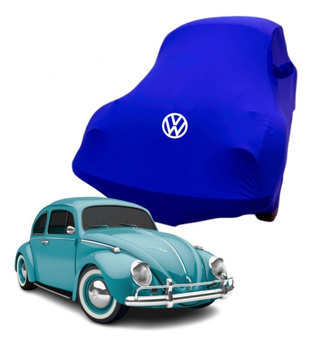 Capa De Tecido Para Fusca Lycra Helanca Cobrir Cor Preta Mc