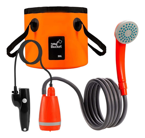 Ducha Portátil, Ducha De Camping Versátil Con Cubo
