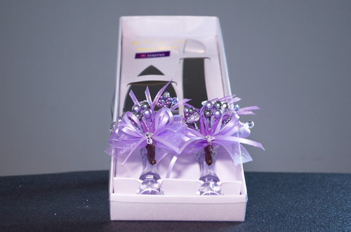 Imagen 2 de 2 de Set Pala Cuchillo Decorado Boda Xv Años Hadas