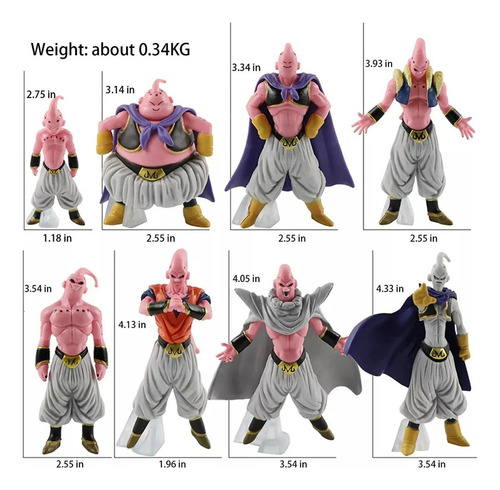 Set Pack De 8 Figuras De Maji Boo Dragon Ball Z