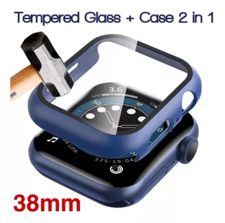 Case Funda 360° Para Apple Watch 38mm + Glass - Azul
