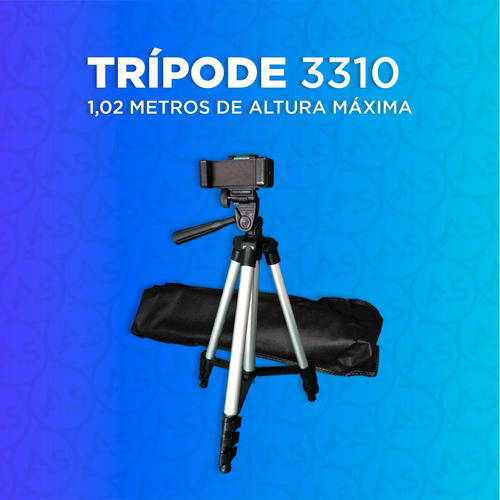Imagen 3 de 10 de Trípode Para Celular Camara Plegable Aluminio Soporte 3110
