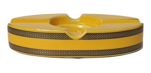 Imagem 2 de 3 de Cinzeiro Para Charuto Amarelo Em Porcelana Para 2